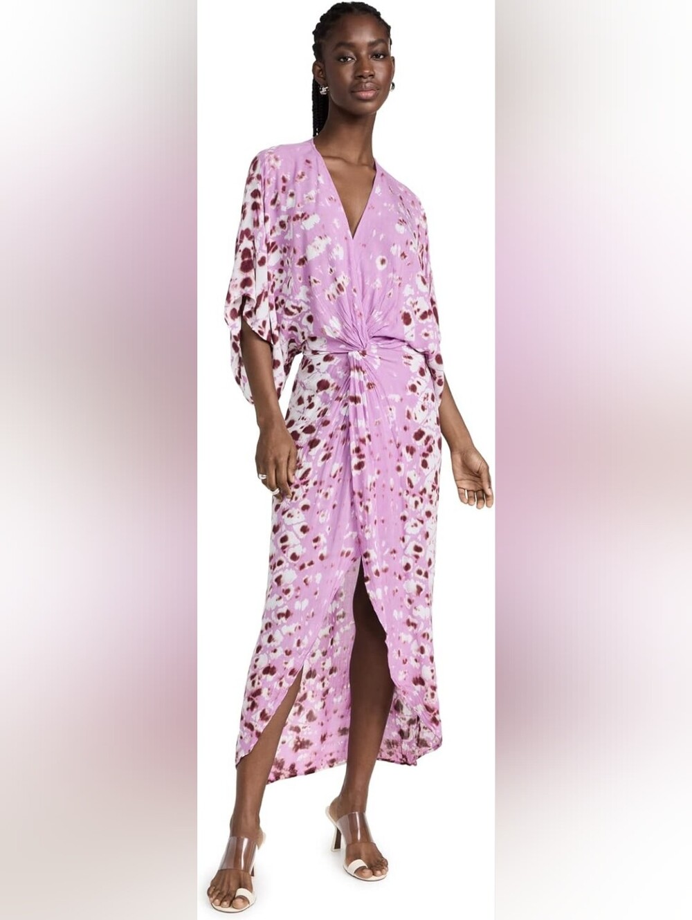 Young, Fabulous, & Broke Siren Maxi Pink Twist-Front Maxi Dress